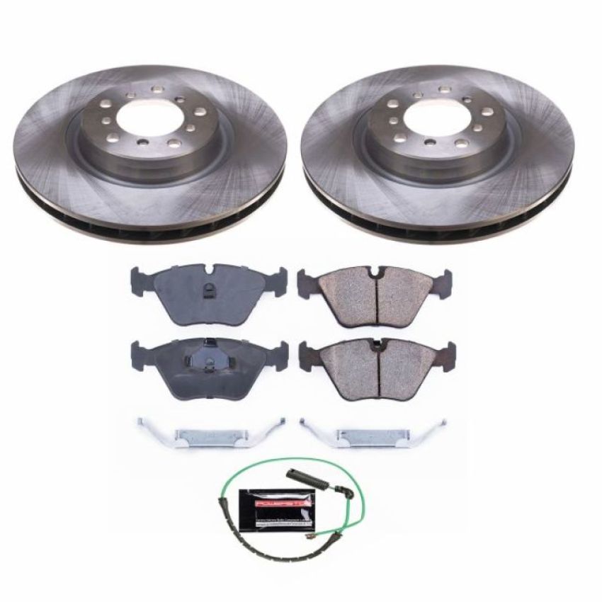 PowerStop KOE2903 OE Stock Replacement Low-Dust Ceramic Brake Pad and Rotor Kit