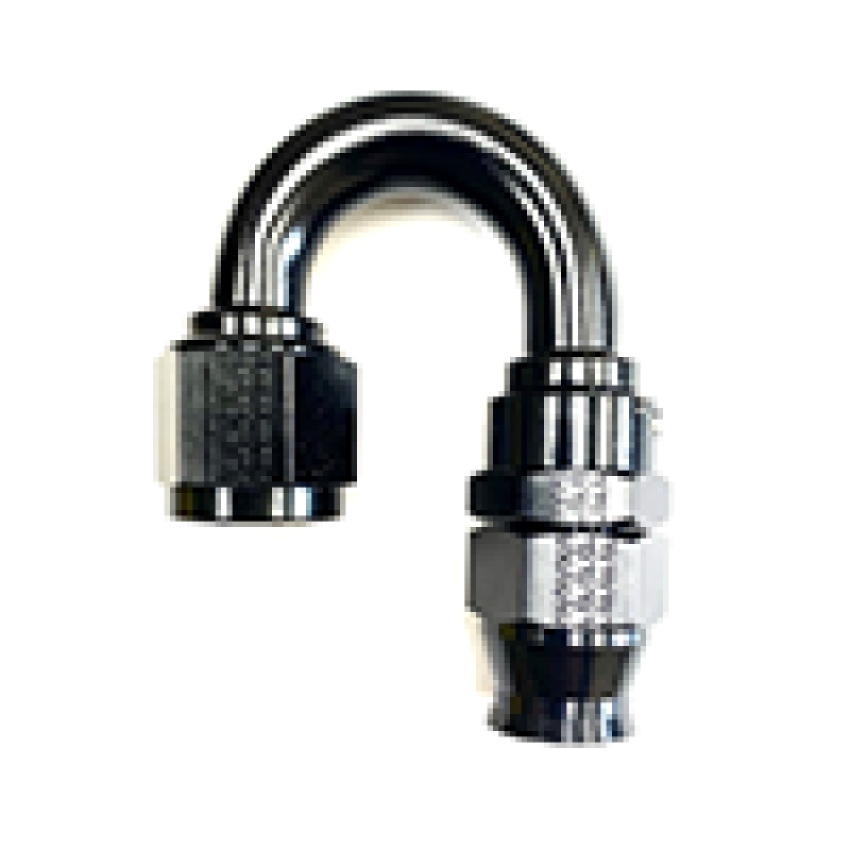 FRAGOLA FRG681810-BL Hose Fitting #10 180 Deg PTFE Black