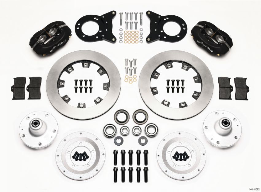 Wilwood 140-11072 Forged Dynalite Front Kit 12.19in 1965-1969 Mustang Disc & Drum Spindle