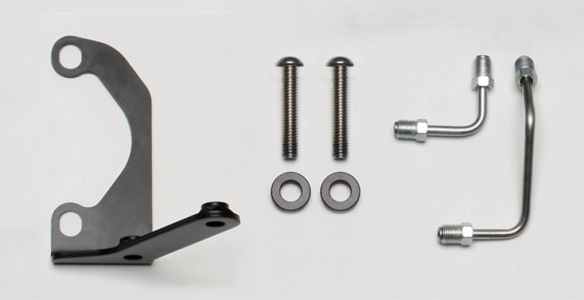 Wilwood 220-15047 Tandem Master Cylinder to Prop Valve Bracket R/H & Line Kit
