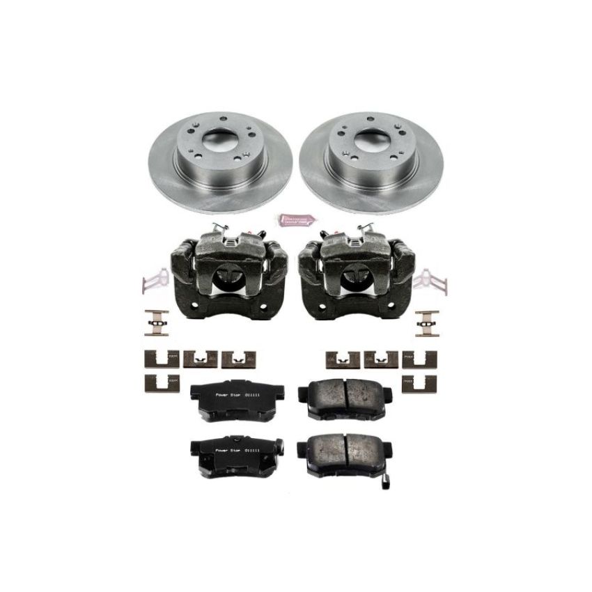 PowerStop KCOE2391 OE Stock Replacement Low-Dust Ceramic Brake Pad, Rotor and Caliper Kit