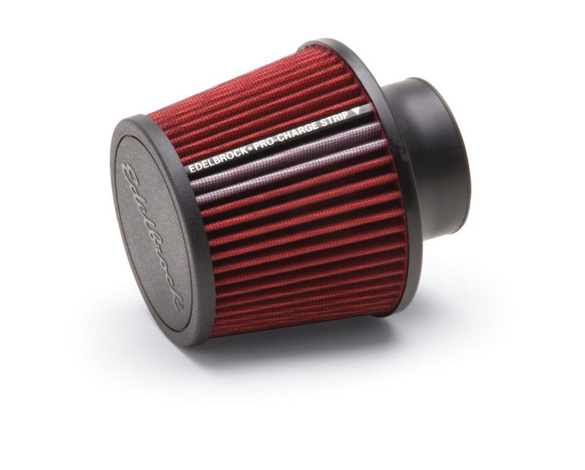 EDELBROCK EDE43651 Pro-Flo Air Filter Cone 6-1/2 Tall Red/Chrome