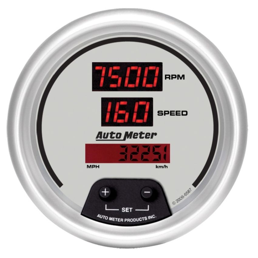 AutoMeter 6587 GAUGE, TACH/SPEED, 3 3/8