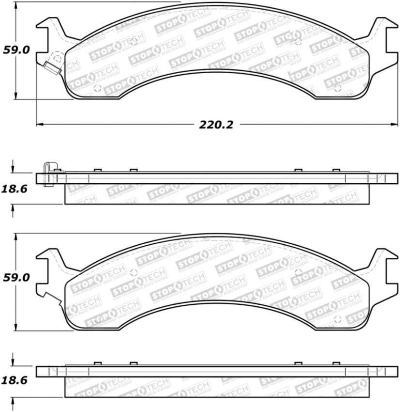Stoptech 305.08210 Street Select Brake Pads