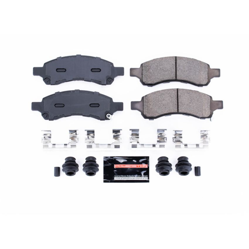 PowerStop Z23-1169A PowerStop - Z23 Daily Driver Carbon-Fiber Ceramic Brake Pads with Hardware Kit