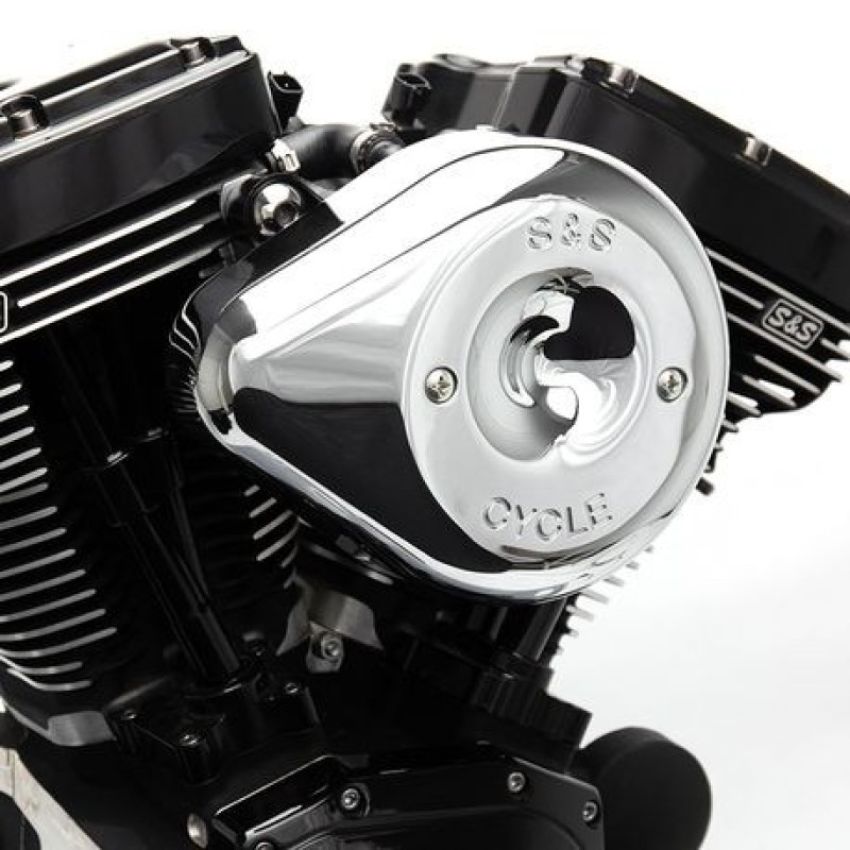S&S Cycle 170-0524B 2017+ M8 Models Stealth Air Cleaner Kit w/ Chrome Teardrop Cover