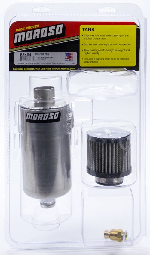 MOROSO MOR85464 Breather Tank - Dry Sump Rear End Bar Mount Style