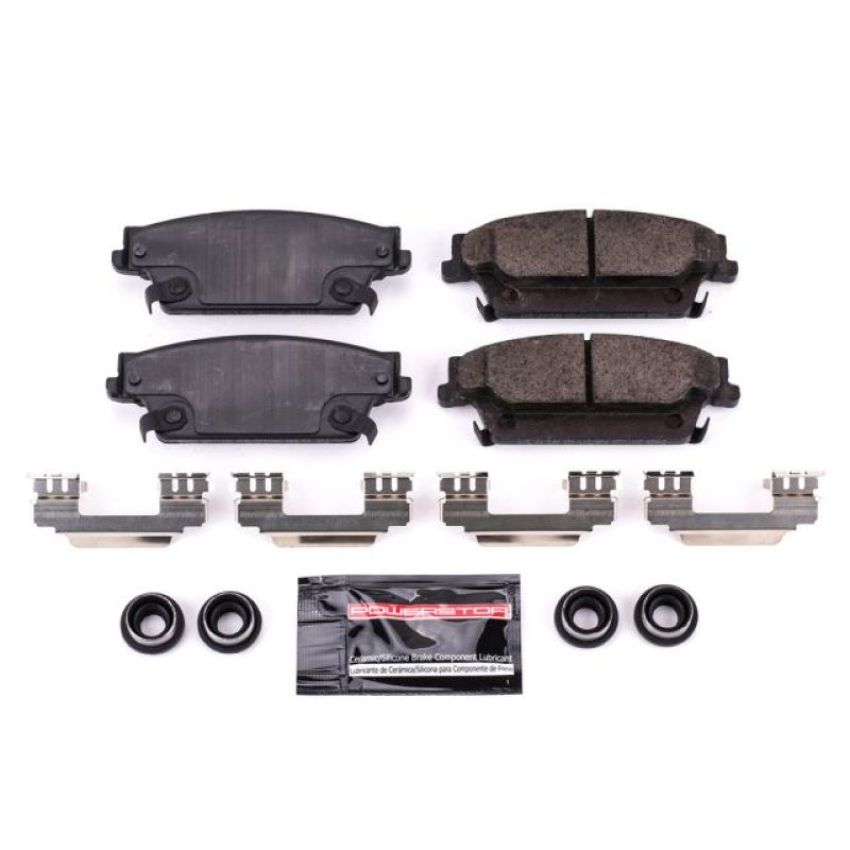 PowerStop Z23-1020 PowerStop - Z23 Daily Driver Carbon-Fiber Ceramic Brake Pads with Hardware Kit