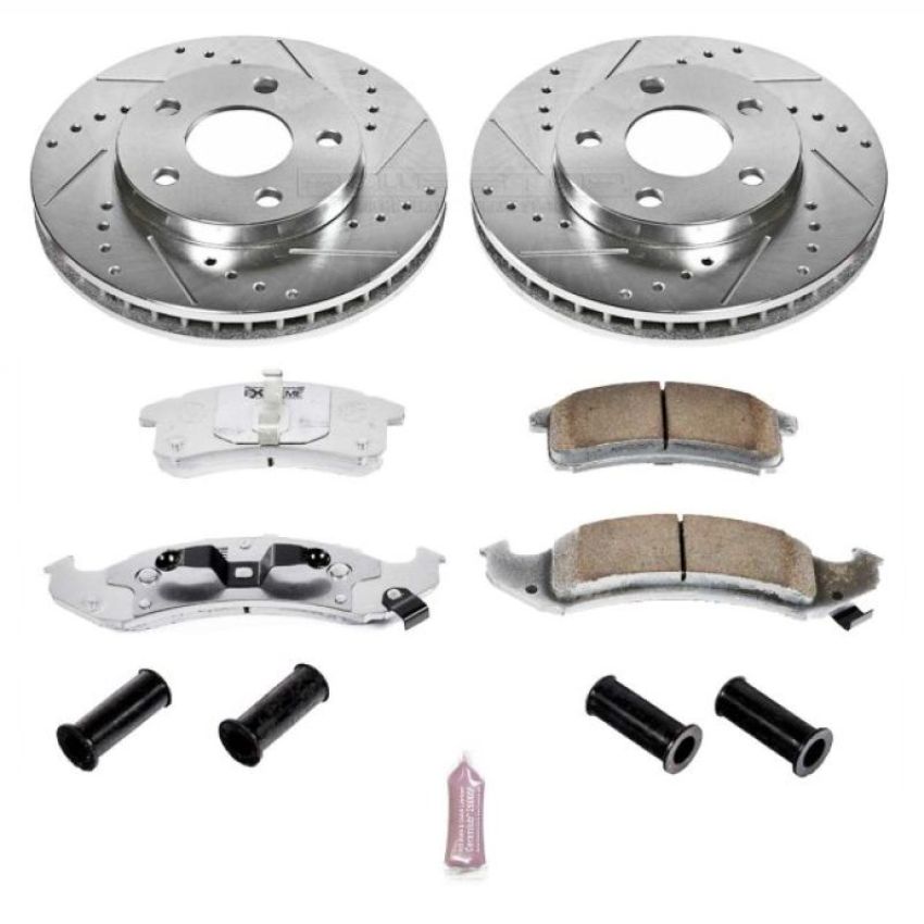 PowerStop K1534-26 Z26 Street Performance Ceramic Brake Pad and Drilled & Slotted Rotor Kit
