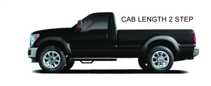N-Fab F9284CC Nerf Step 87-97 Ford F-250/350 Crew Cab - Gloss Black - Cab Length - 3in