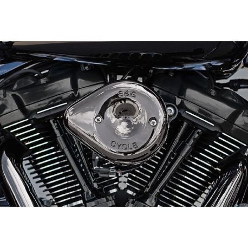 S&S Cycle 170-0780 Lava Stealth Mini Teardrop Air Cleaner Cover - Chrome