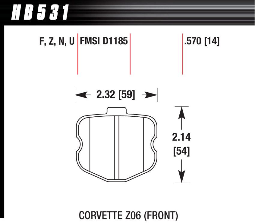 Hawk Performance HB531Z.570 Performance Ceramic Disc Brake Pad