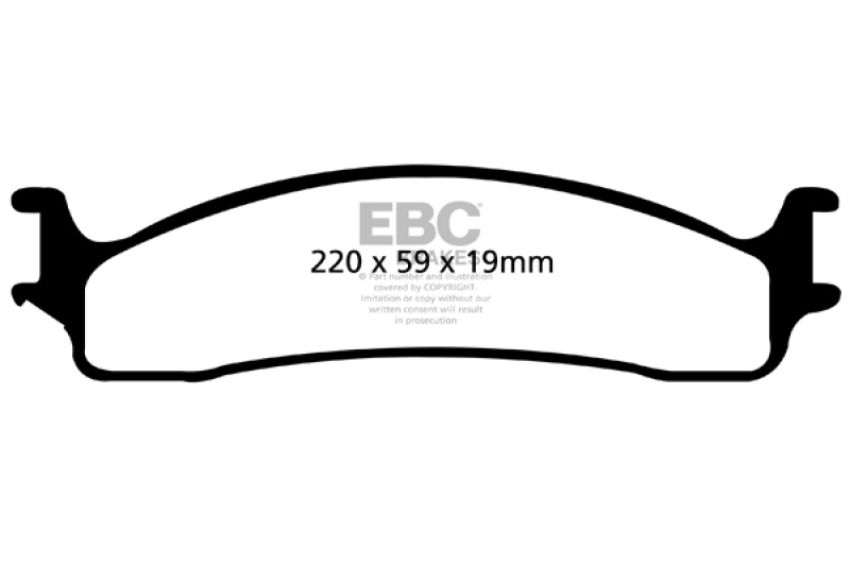 EBC Brakes DP61650 6000 Series Greenstuff Truck/SUV Brakes Disc Pads