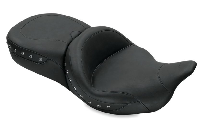 Mustang Motorcycle 79547 Mustang 08-21 Harley Electra Glide,Rd Glide,Rd King,Str Glide Super Tour 1PC Seat Blk Pearls - Black