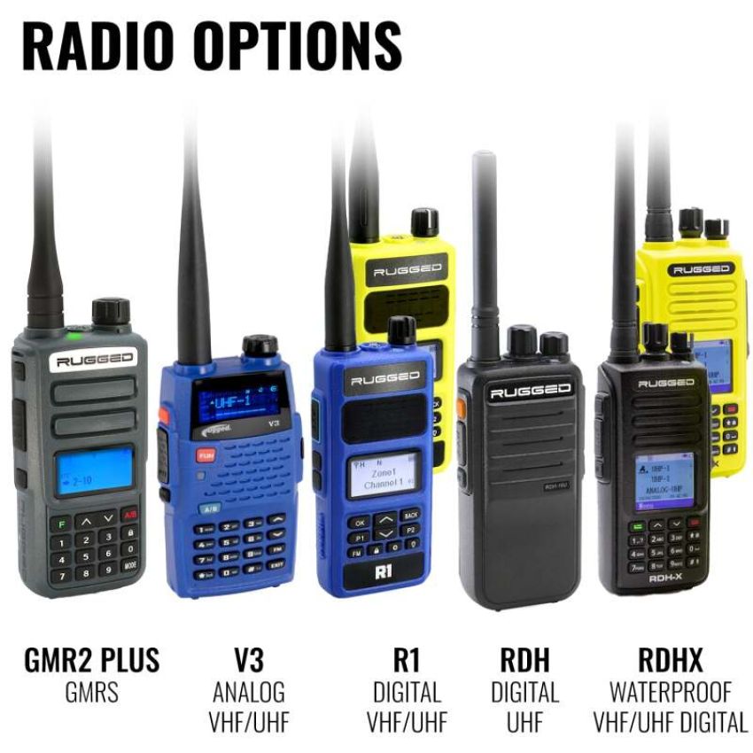 Rugged Radios ENDURO-R1 ENDURO Moto Kit w/ R1 (Blue) - Business Band Radio