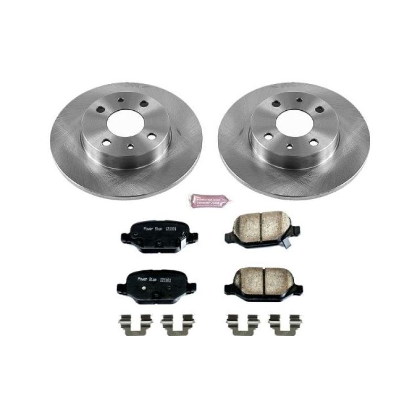 PowerStop KOE6292 OE Stock Replacement Low-Dust Ceramic Brake Pad and Rotor Kit