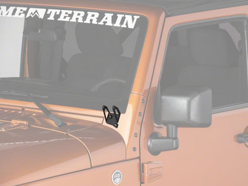 Raxiom J106735 07-18 Jeep Wrangler JK Windshield Mounted Light Brackets