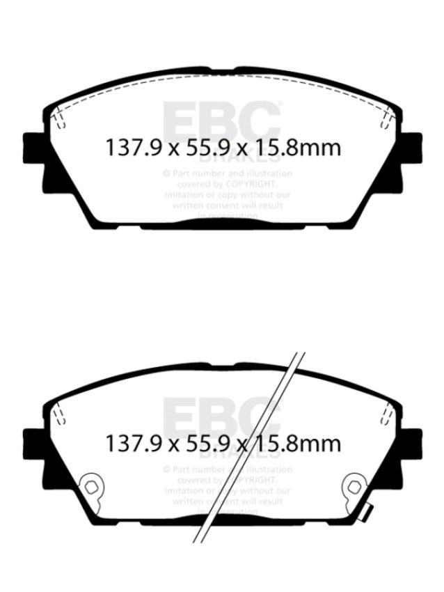 EBC Brakes DP32416C Redstuff Ceramic Low Dust Brake Pads