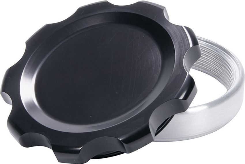ALLSTAR PERFORMANCE ALL36175 Filler Cap Black with Weld-In Steel Bung Large