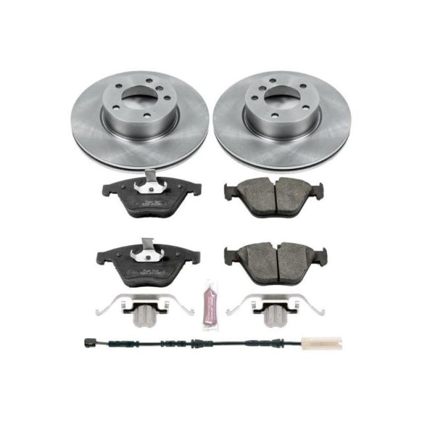 PowerStop KOE7026 OE Stock Replacement Low-Dust Ceramic Brake Pad and Rotor Kit