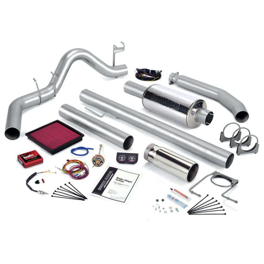 Banks Power 49364 98 Dodge 5.9L Ext Cab Stinger System - SS Single Exhaust w/ Chrome Tip