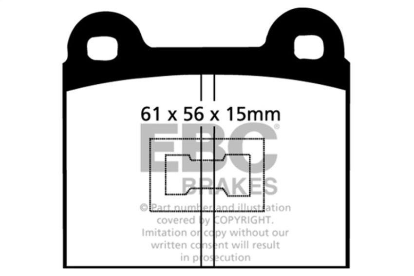 EBC Brakes UD096 Ultimax OEM Replacement Brake Pads
