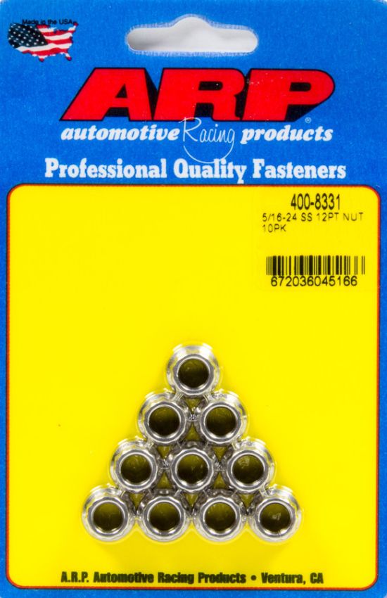 ARP ARP400-8331 5/16-24 SS 12pt Nut Kit (10pk)