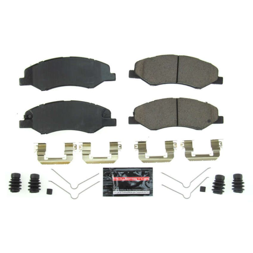 PowerStop Z23-2089 PowerStop - Z23 Daily Driver Carbon-Fiber Ceramic Brake Pads with Hardware Kit