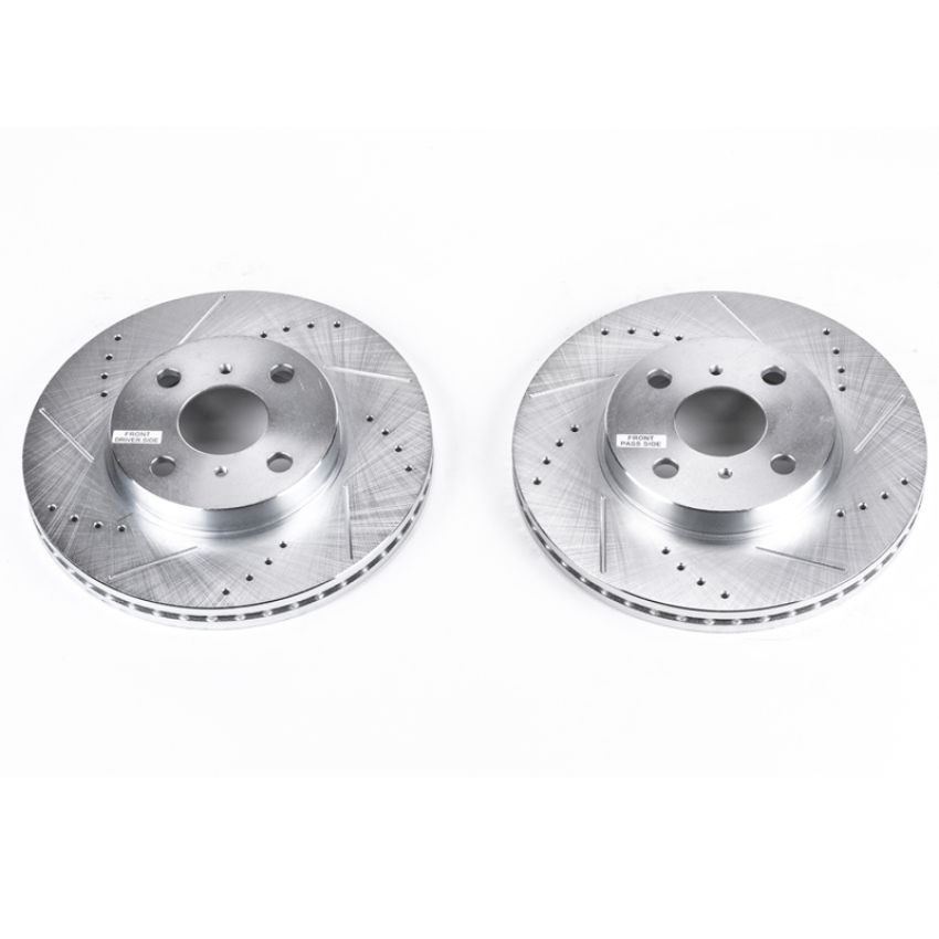 PowerStop JBR1110XPR PowerStop Evolution Performance Drilled, Slotted & Plated Brake Rotor Pair