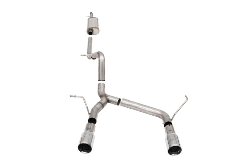 CORSA Performance 21122 Corsa 2007-2018 Jeep Wrangler JKU 3.6L Sport 2.75in Cat-Back Exhaust w/ Single 4in Tips