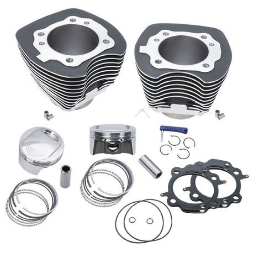 S&S Cycle 910-0481 99-06 BT 98in Bolt-In Big Bore Kit - Wrinkle Black