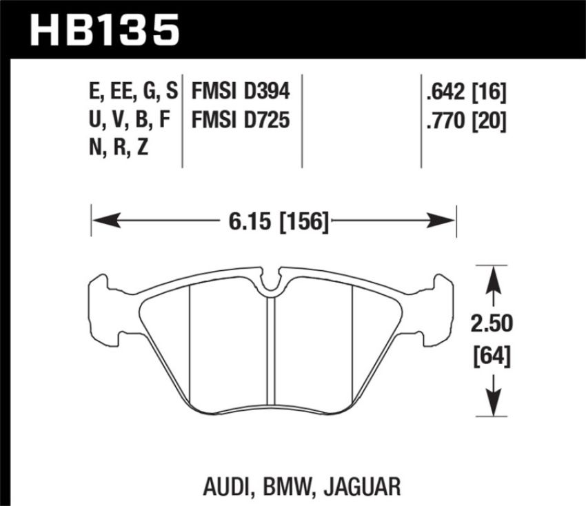 Hawk Performance HB135D.760 ER-1 Disc Brake Pad