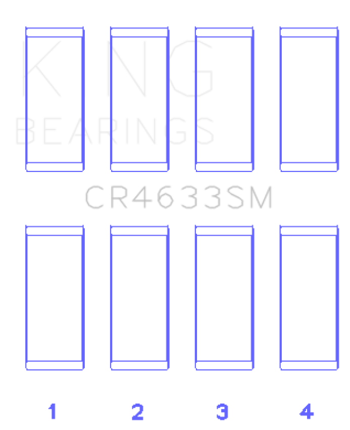King 07-12 Mini Cooper N14B16C (Size +.3mm Undersize) Connecting Rod Bearing Set