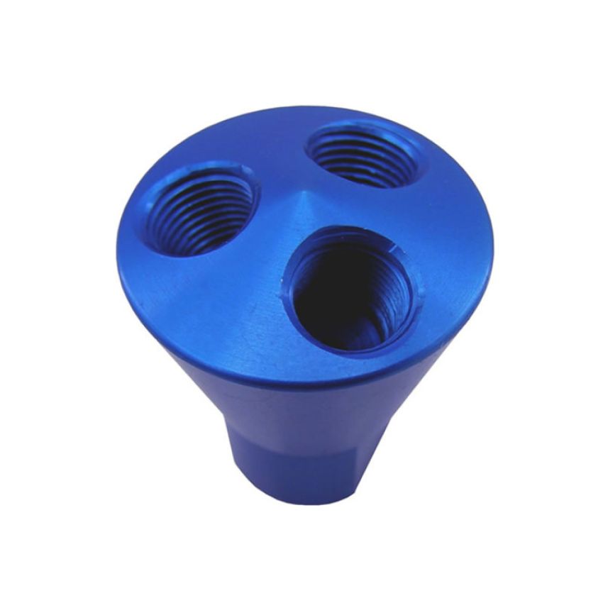 Nitrous Express 15014 3 PORT SHOWERHEAD DIST BLOCK (BLUE)