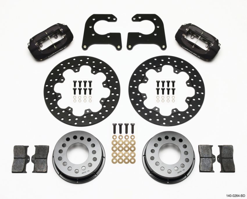 Wilwood 140-0264-BD Forged Dynalite Rear Drag Kit Drilled Rotor 58-64 Olds/Pontiac 1/2in Studs