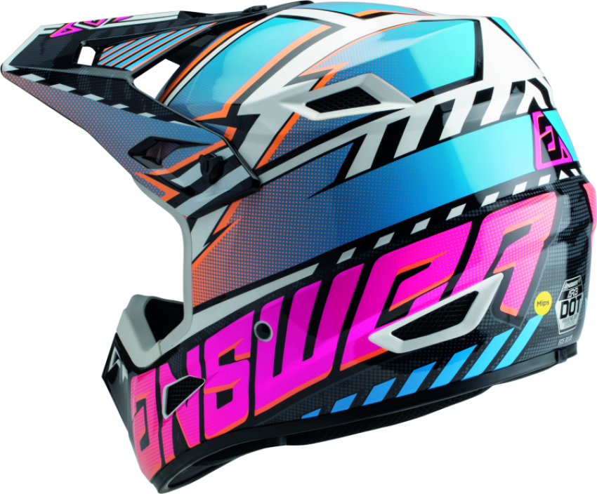 Answer 447781 AR3 Rapid Helmet Blue/Orange/Rhodamine Youth - Small