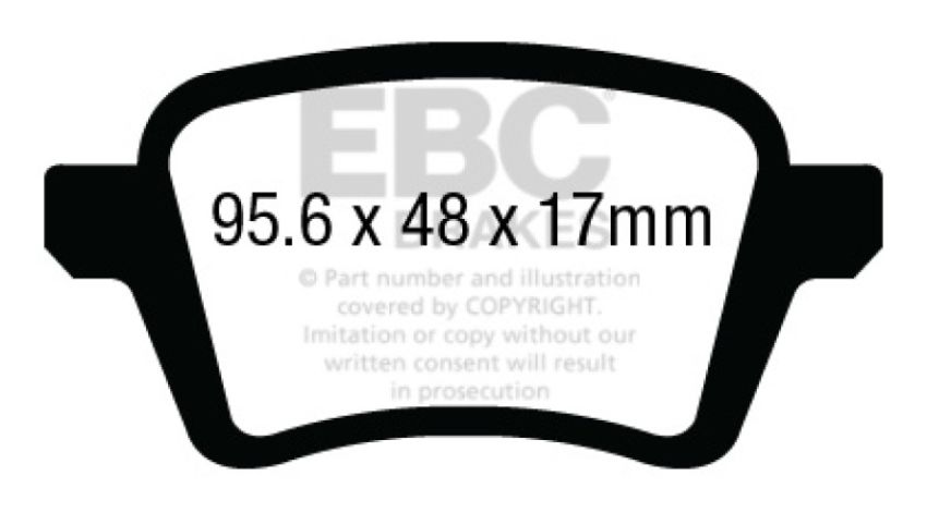 EBC Brakes DP33027C Redstuff Ceramic Low Dust Brake Pads