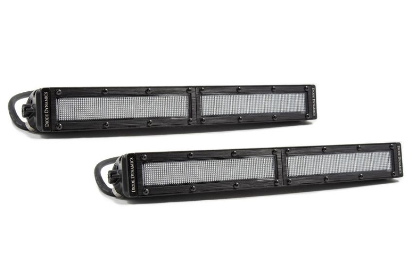 Diode Dynamics DD6033P 12 In LED Light Bar Single Row Straight Clear Flood (Pair) Stage Series