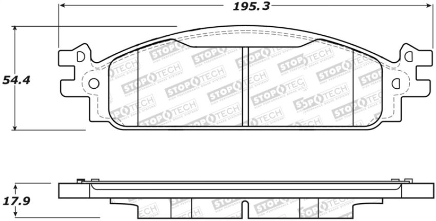 Stoptech 305.15080 Street Select Brake Pads - Front