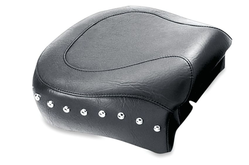 Mustang Motorcycle 75707 Mustang 82-03 Harley Sportster Wide Touring Passenger Seat w/Studs - Black