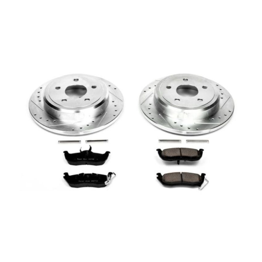 PowerStop K2221 Z23 Daily Driver Carbon-Fiber Ceramic Brake Pad and Drilled & Slotted Rotor Kit