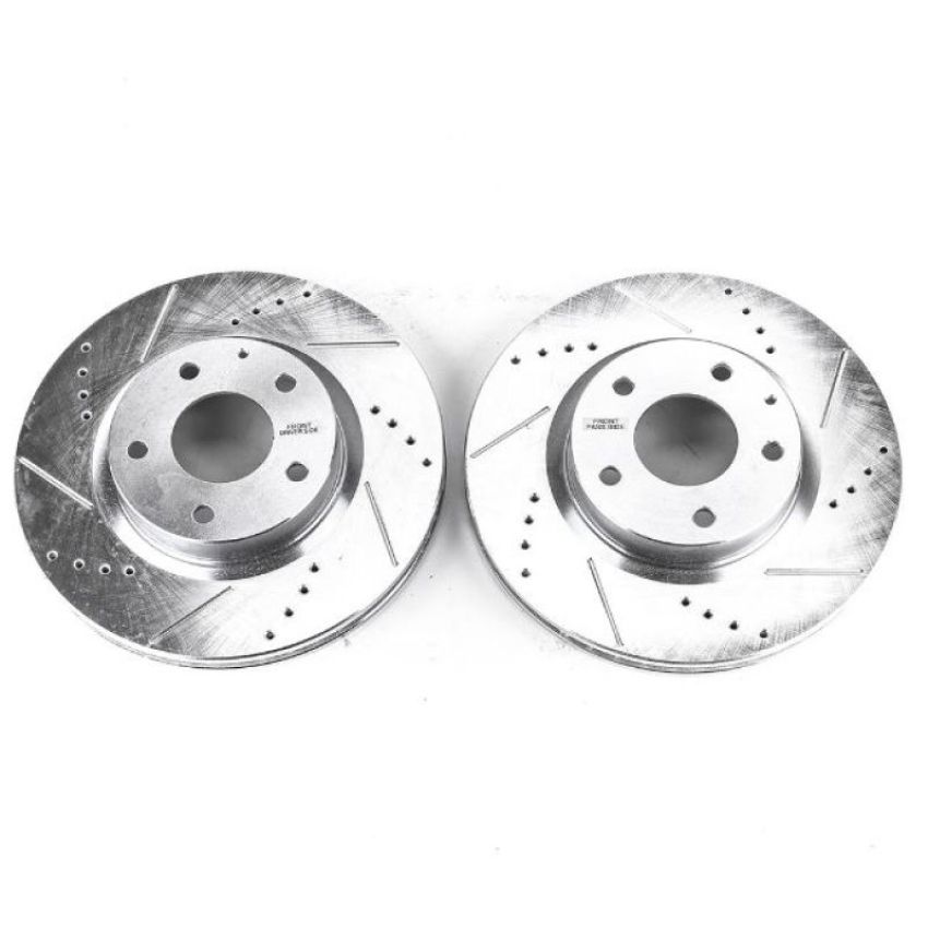 PowerStop JBR1598XPR PowerStop Evolution Performance Drilled, Slotted & Plated Brake Rotor Pair