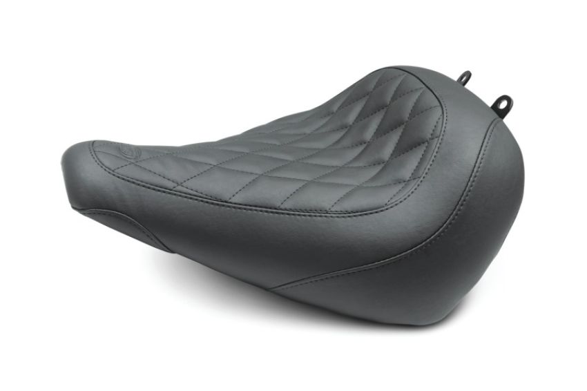 Mustang Motorcycle 83026 Mustang 18-21 Harley Fat Boy Wide Tripper Solo Seat Diamond Stitch - Black