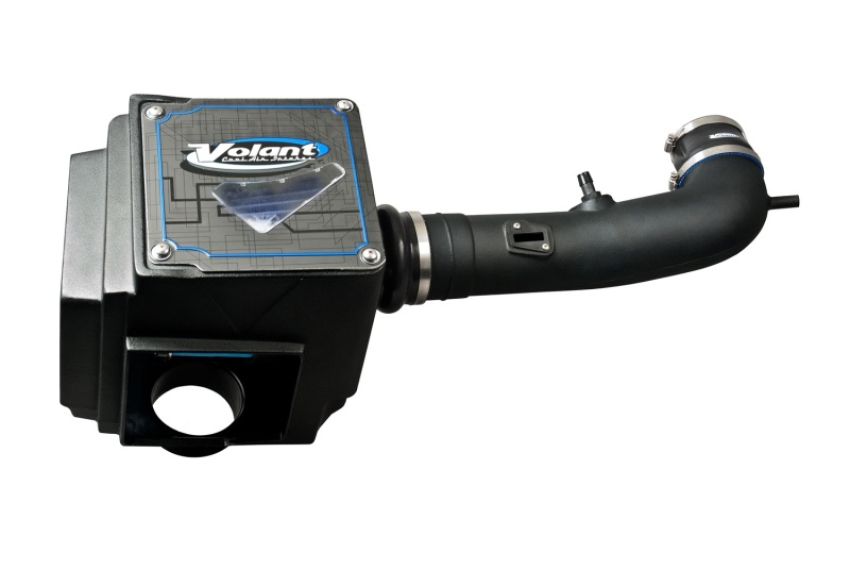 Volant 15554 Volant air intake systems utilize a high-velocity venturi filter adapter which provides a smooth transition through the MAF sensor into the intake tube for a much needed airflow improvement over the factory rubber tubing and resonator box.