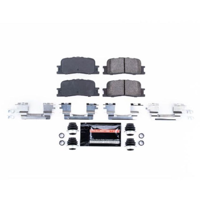 PowerStop Z23-906 PowerStop - Z23 Daily Driver Carbon-Fiber Ceramic Brake Pads with Hardware Kit
