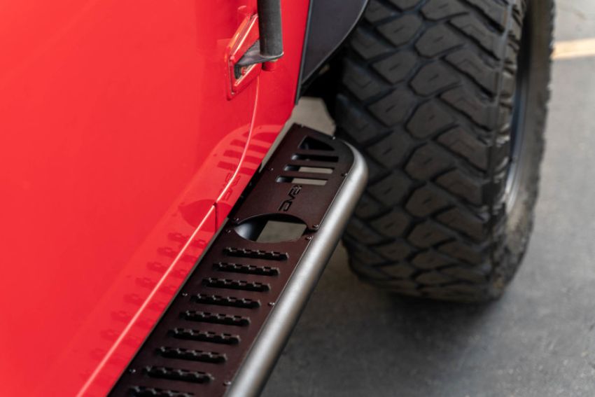 DV8 Offroad SRJK-08 07-18 Jeep Wrangler JK (4 Door Only) OE Plus Side Steps