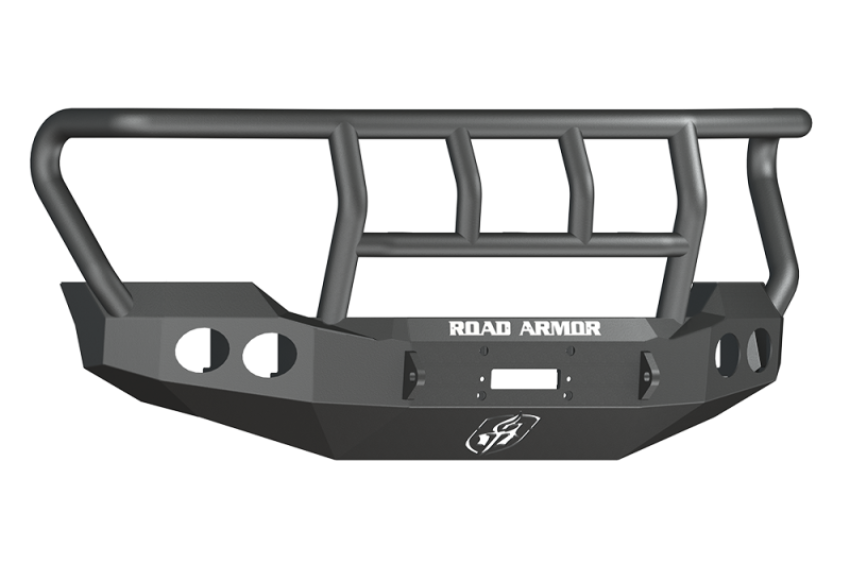 Road Armor 611402B 11-16 Ford F-250 Stealth Front Winch Bumper w/Titan II Guard Wide Flare - Tex Blk