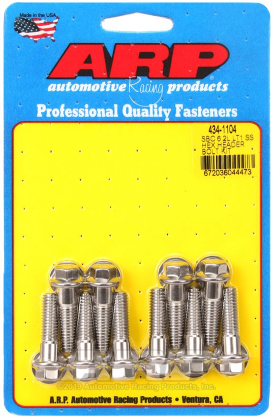 ARP ARP434-1104 Header Bolt Kit - GM LT1 6.2L 6pt S/S