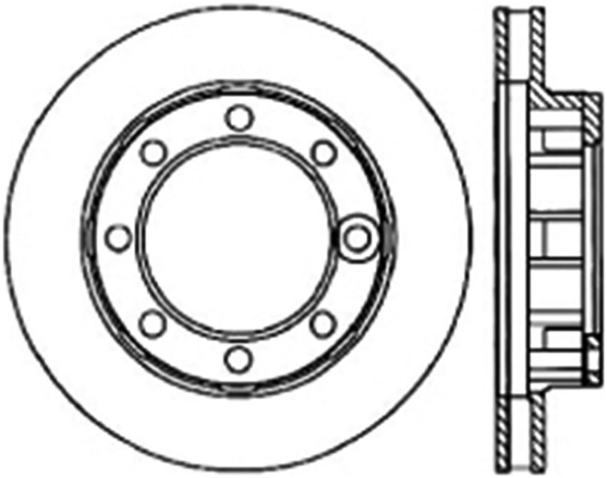 Stoptech 126.68001CSR 71-86 Chevrolet K20 Suburban Cryo Slotted Front Right Sport Brake Rotor