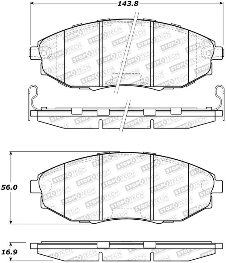 Stoptech 308.10310 Street Brake Pads